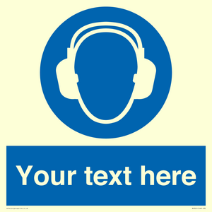 Custom Ear Protection Sign